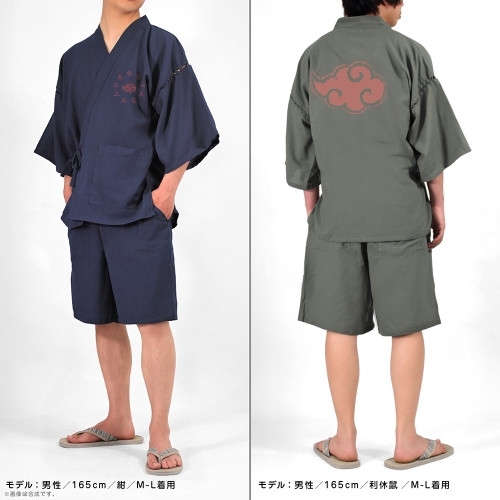 NARUTO-ナルト- 疾風伝 暁 甚平/紺-中(M~L) 画像 3 | AniSmile