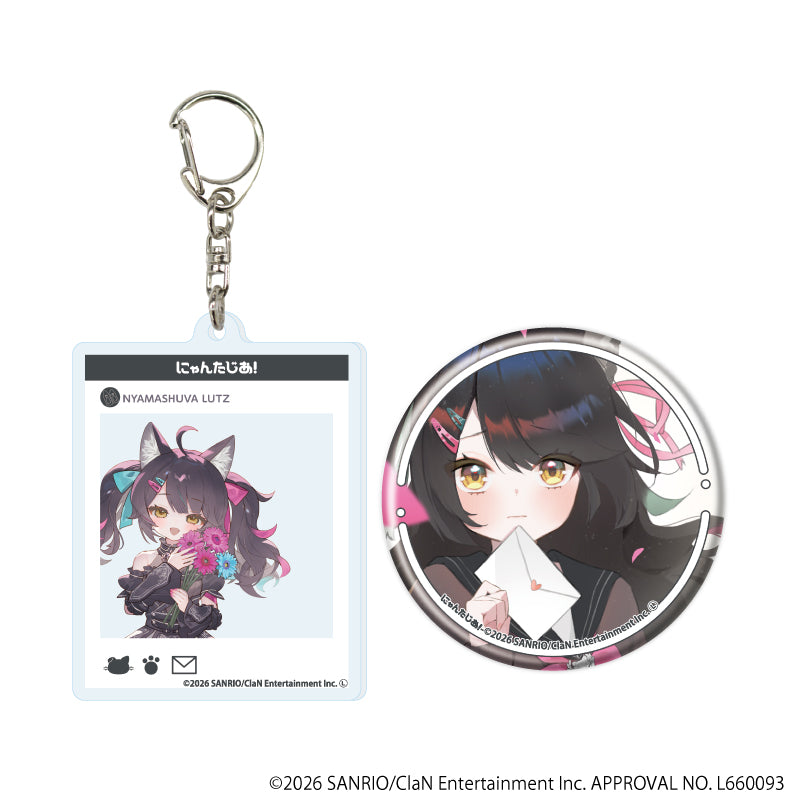 アクリルキーホルダー&缶バッジセット「にゃんたじあ!」11/ニャマシュヴァ・ルッツ 2026誕生日ver.(公式イラスト) - 公式商品画像 | AniSmile