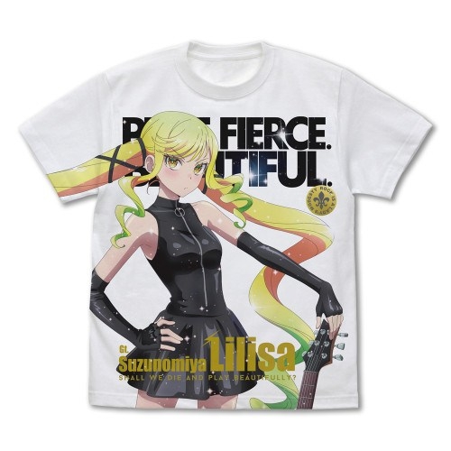 ロックは淑女の嗜みでして 描き下ろし 鈴ノ宮りりさ フルグラフィックTシャツ ボンテージコスチューム./WHITE-L - 公式商品画像 | AniSmile