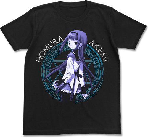 魔法少女まどか☆マギカ 暁美ほむらTシャツ/BLACK-M - 公式商品画像 | AniSmile