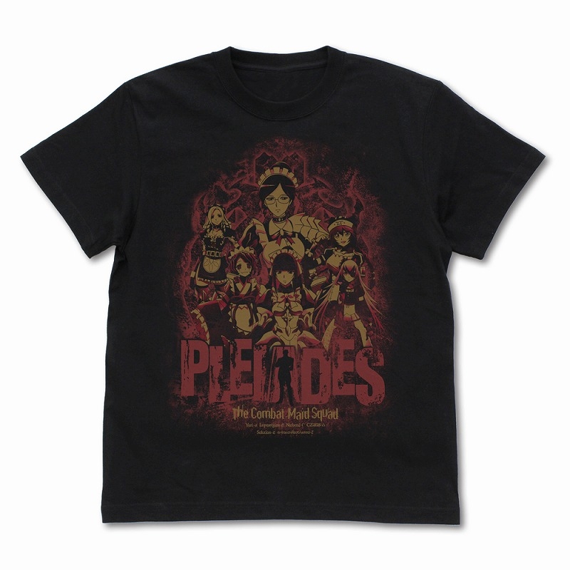 劇場版「オーバーロード」聖王国編 戦闘メイド隊《プレアデス》Tシャツ/BLACK-XL 画像 2 | AniSmile