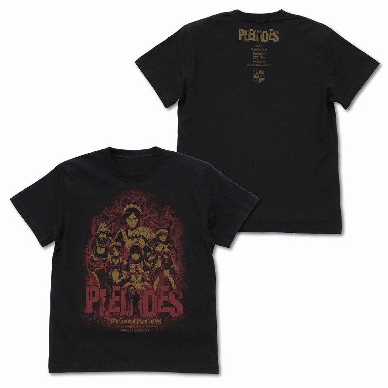 劇場版「オーバーロード」聖王国編 戦闘メイド隊《プレアデス》Tシャツ/BLACK-S - 公式商品画像 | AniSmile
