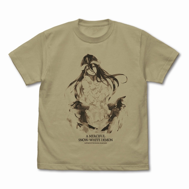 劇場版「オーバーロード」聖王国編 アルベド Tシャツ 慈悲深き純白の悪魔 Ver./SAND KHAKI-S 画像 2 | AniSmile
