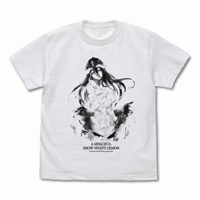 劇場版「オーバーロード」聖王国編 アルベド Tシャツ 慈悲深き純白の悪魔 Ver./WHITE-M 画像 2 | AniSmile