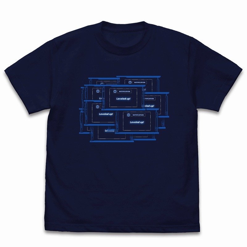 アニメ『俺だけレベルアップな件』 俺だけレベルアップ Tシャツ/NAVY-L - 公式商品画像 | AniSmile
