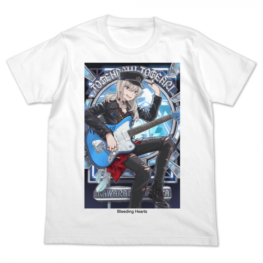 ガールズバンドクライ 描き下ろし 河原木桃香 フルカラーTシャツ 爆ぜて咲くVer./WHITE-L - 公式商品画像 | AniSmile