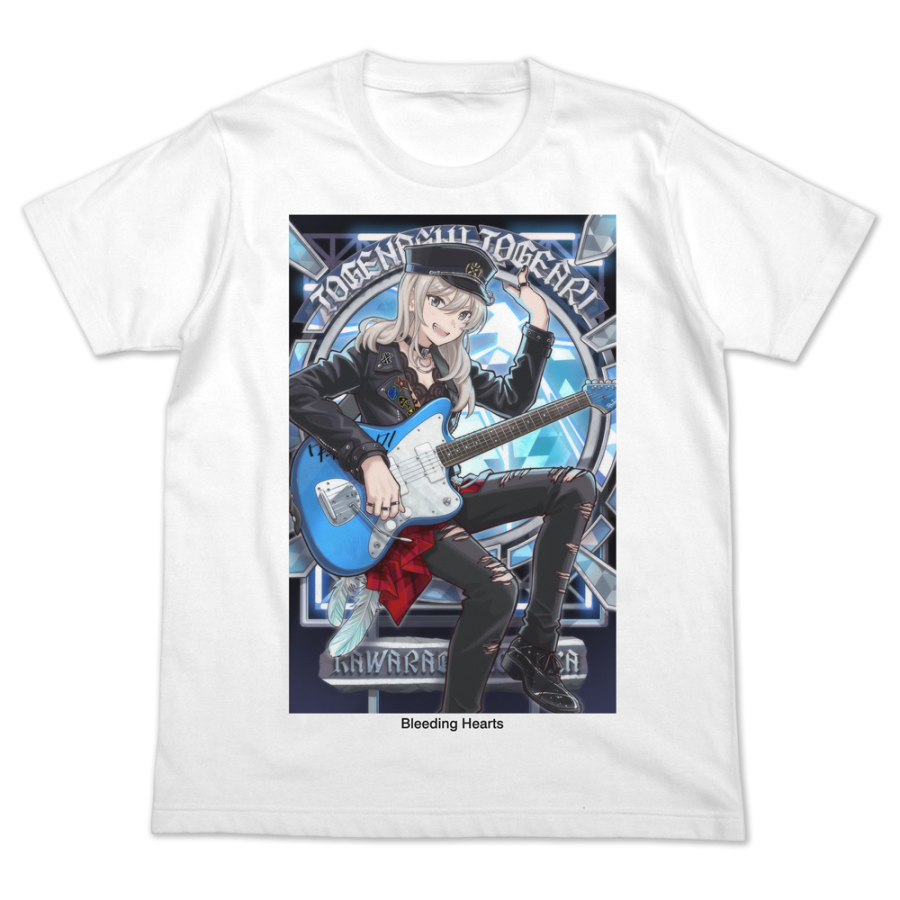 ガールズバンドクライ 描き下ろし 河原木桃香 フルカラーTシャツ 爆ぜて咲くVer./WHITE-M - 公式商品画像 | AniSmile