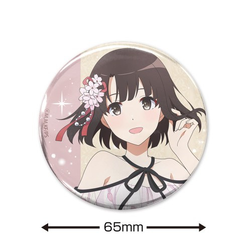 冴えない彼女の育てかた 描き下ろし 加藤恵 65mm缶バッジ Blooming dress 图片 2 | AniSmile