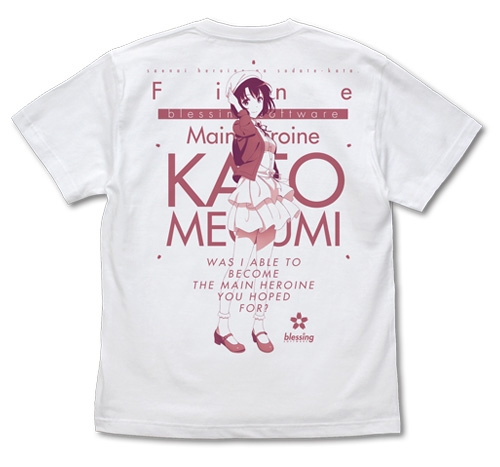 冴えない彼女の育てかた Fine 加藤恵 描き下ろし Tシャツ/WHITE-XL - 公式商品画像 | AniSmile