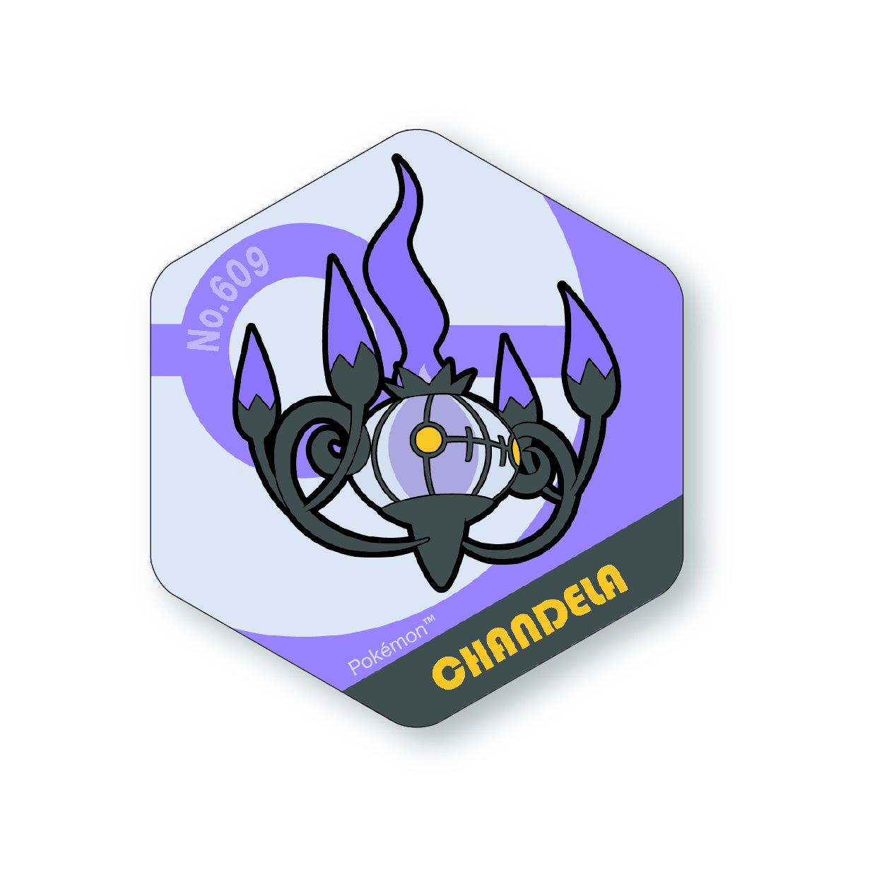 ポケットモンスター ポケモン ハニカムアクリルマグネット BIG vol.7 シャンデラ - 公式商品画像 | AniSmile