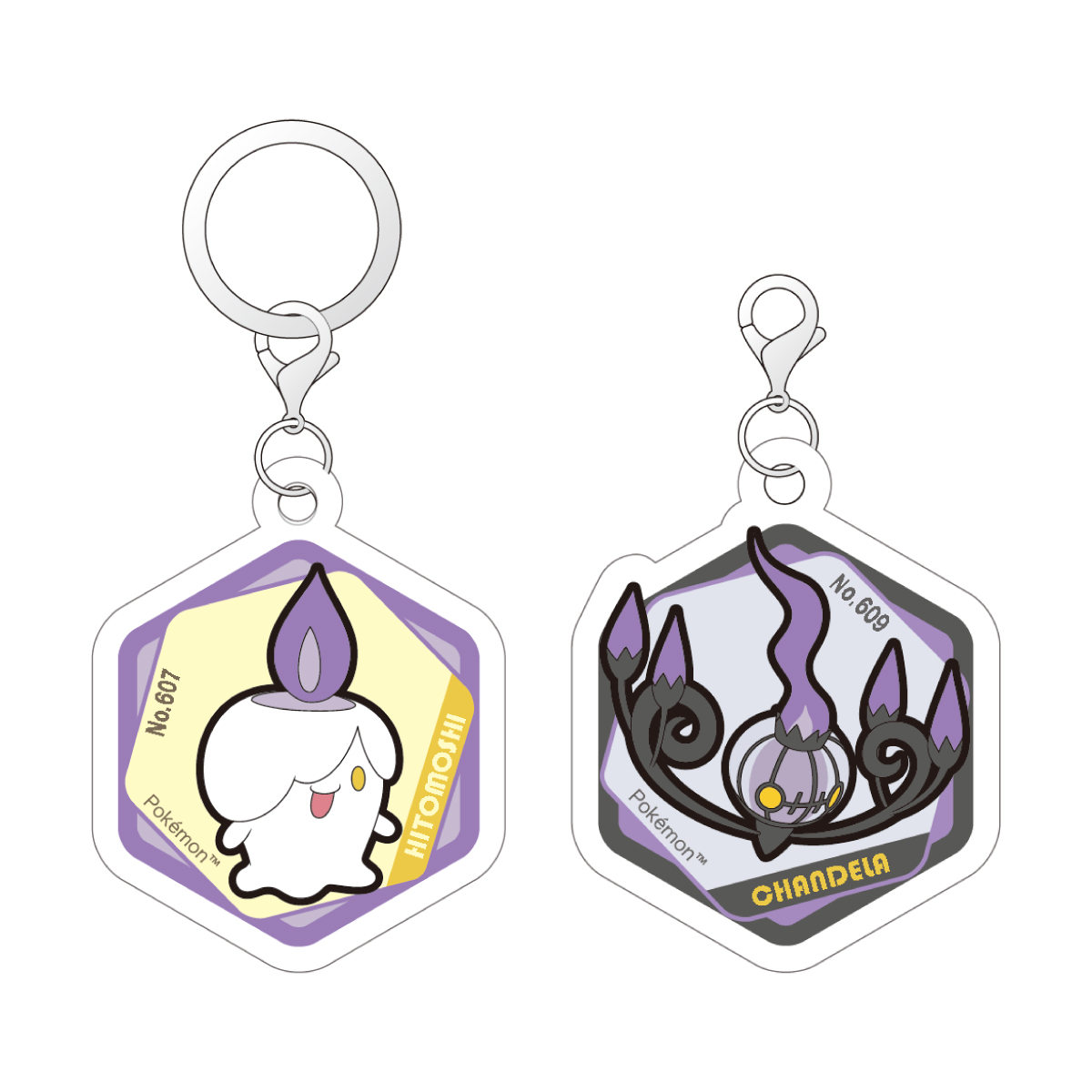 ポケットモンスター ポケモン アクリルマーカーチャームセット vol.6 ヒトモシ&シャンデラ - 公式商品画像 | AniSmile