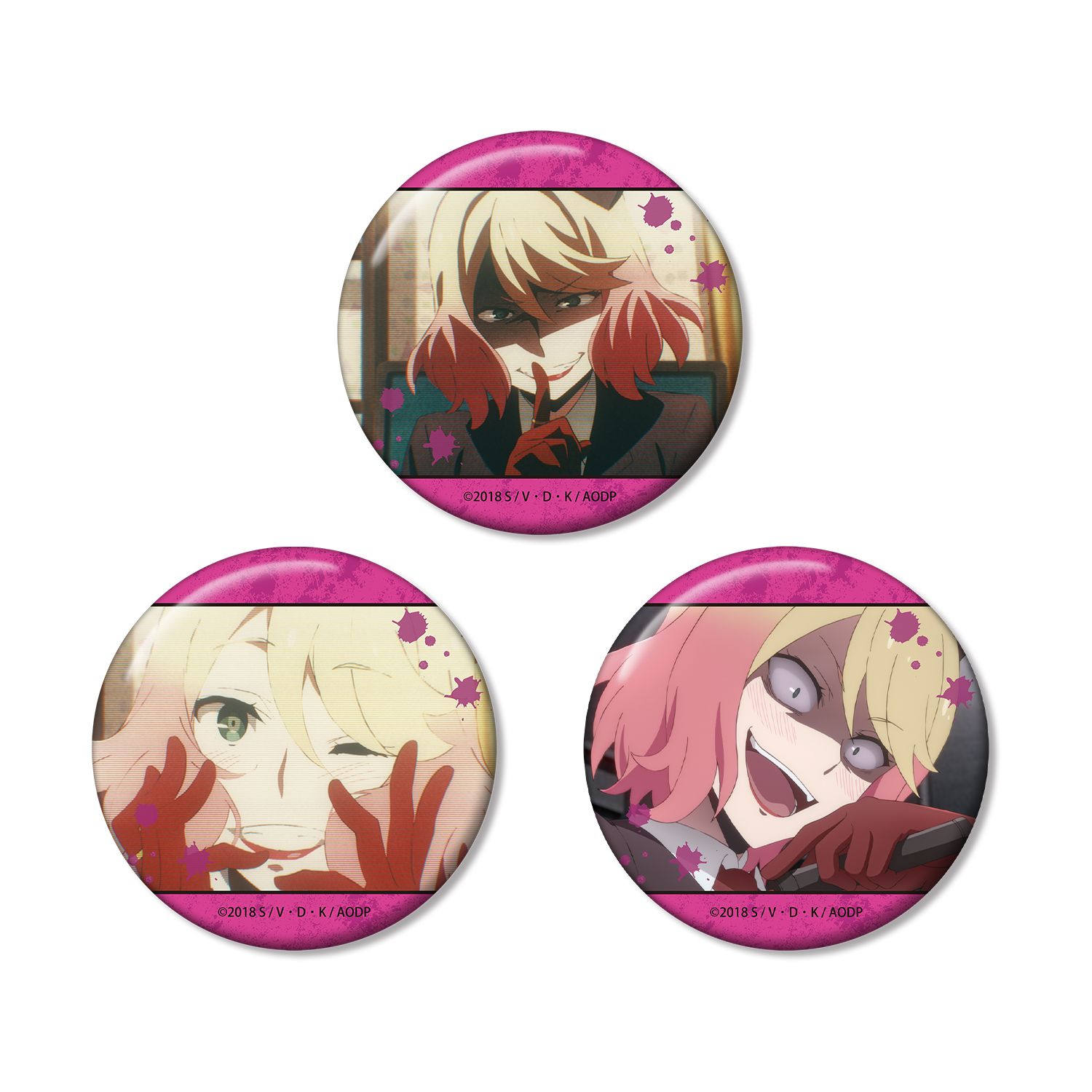 殺戮の天使 キャシー 場面写缶バッジ3個セット - 公式商品画像 | AniSmile