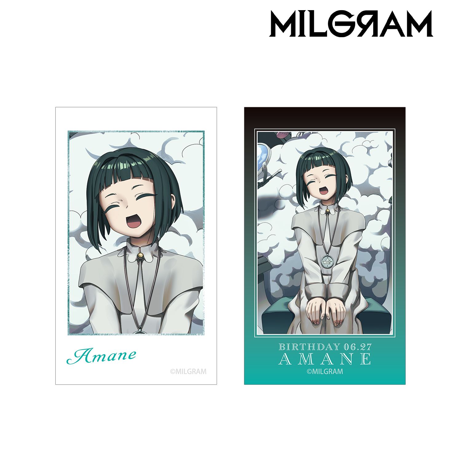 MILGRAM -ミルグラム- 描き下ろし アマネ バースデーver. 第3弾 Ani-Frame2枚セット 画像 2 | AniSmile