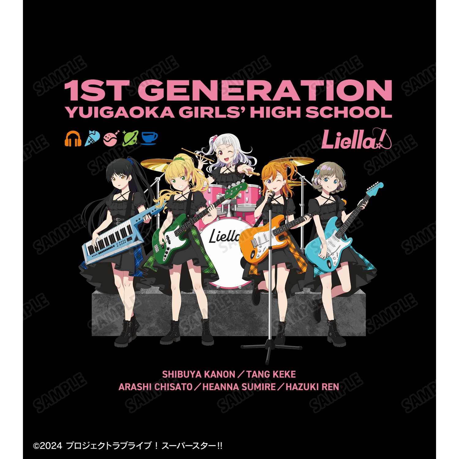 ラブライブ!スーパースター!! 描き下ろし 1期生 バンドver. Teeユニセックス(サイズ/XL) 画像 3 | AniSmile