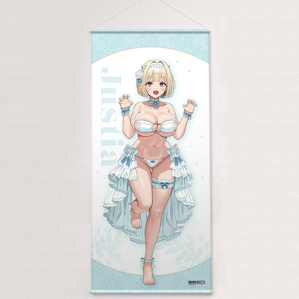 [ブラウンダスト2]描き下ろし特大タペストリー(ユースティア/ウエディング水着) 画像 2 | AniSmile