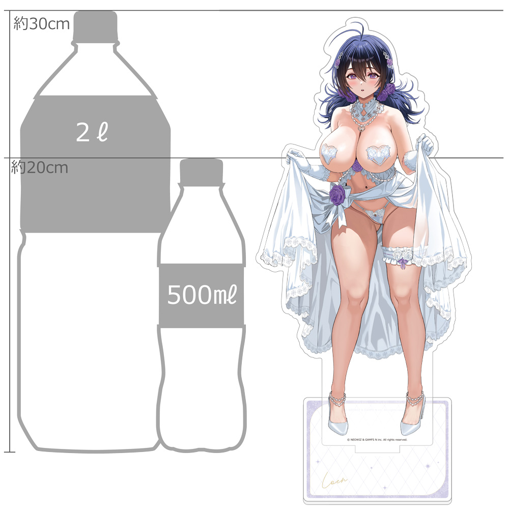 [ブラウンダスト2]描き下ろし特大アクリルスタンド(ロエン/ウエディング水着) 画像 2 | AniSmile