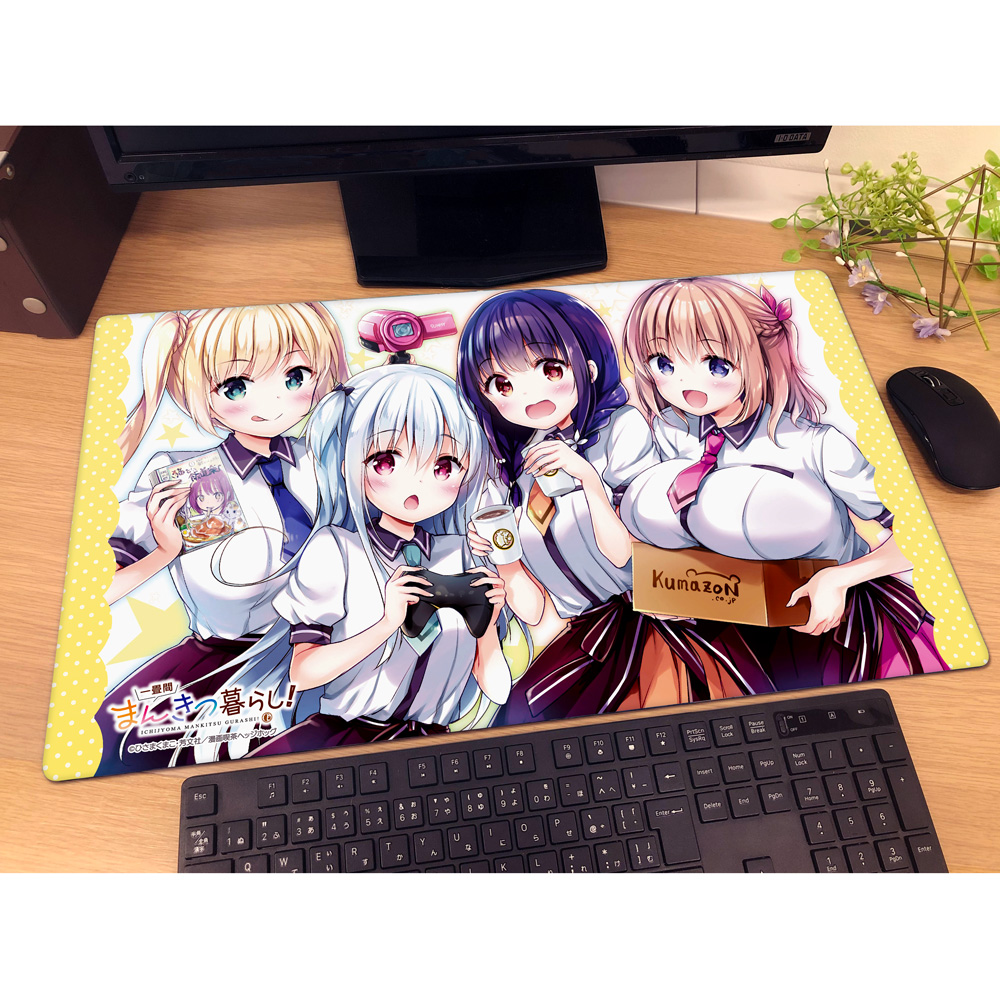 [一畳間まんきつ暮らし!]ラバーマット(森田芽衣子、天宮梨絵、鈴木万里花、中埜音緒A) 画像 2 | AniSmile