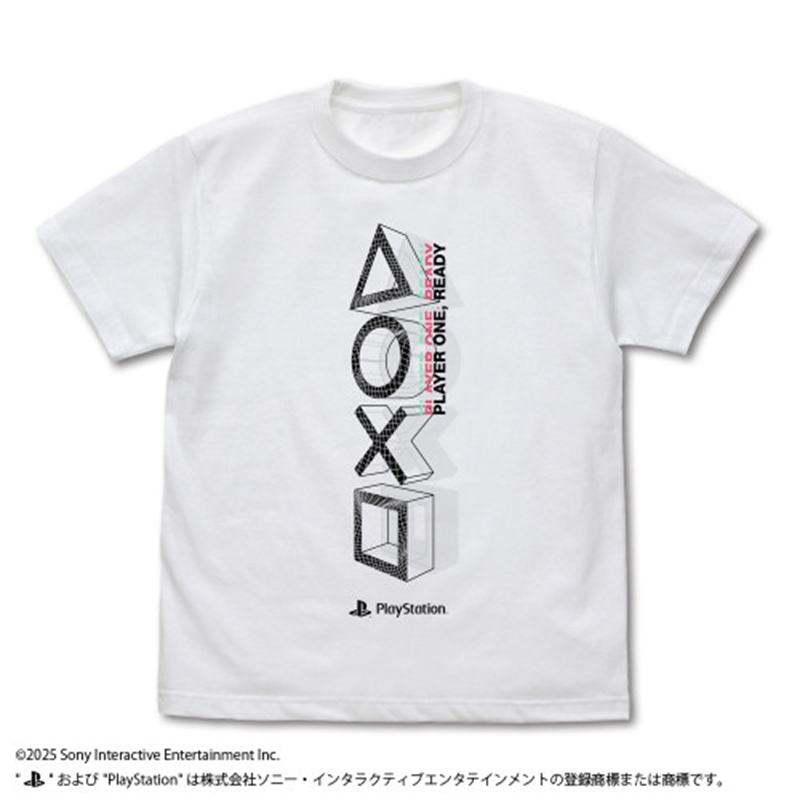 プレイステーション Tシャツ for PlayStation Shapes Logo Meta MeshVer./WHITE-M - 公式商品画像 | AniSmile