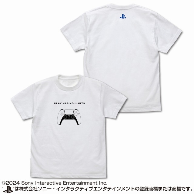 プレイステーション Tシャツ for PlayStation 5 DualSenseワイヤレスコントローラー/WHITE-M - 公式商品画像 | AniSmile