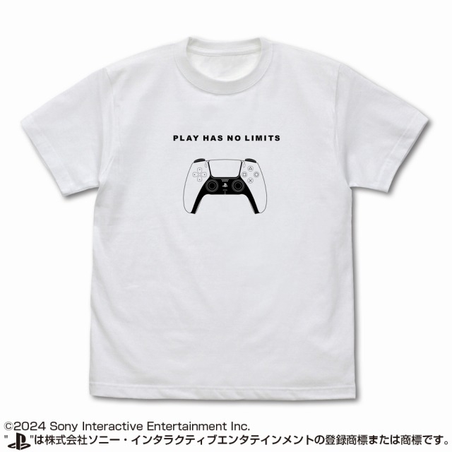 プレイステーション Tシャツ for PlayStation 5 DualSenseワイヤレスコントローラー/WHITE-M 画像 2 | AniSmile