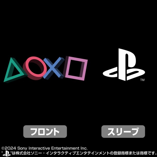 プレイステーション Tシャツ for PlayStation 3D Shapes Logo Ver./BLACK-L 画像 2 | AniSmile