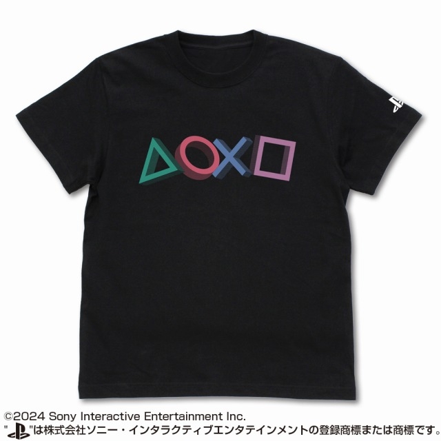 プレイステーション Tシャツ for PlayStation 3D Shapes Logo Ver./BLACK-S - 公式商品画像 | AniSmile