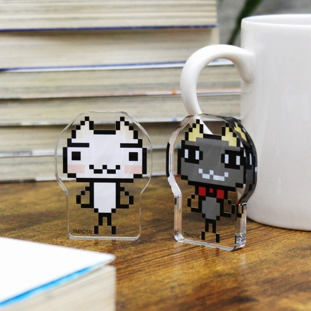 どこでもいっしょ クロのドット アクリルブロックフィギュア 画像 3 | AniSmile