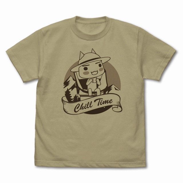 どこでもいっしょ トロ Tシャツ まったりキャンプVer./SAND KHAKI-S - 公式商品画像 | AniSmile
