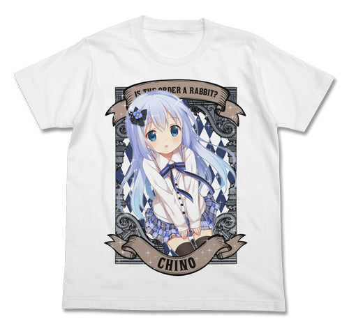ご注文はうさぎですか? チノフルカラーTシャツ/WHITE-S - 公式商品画像 | AniSmile