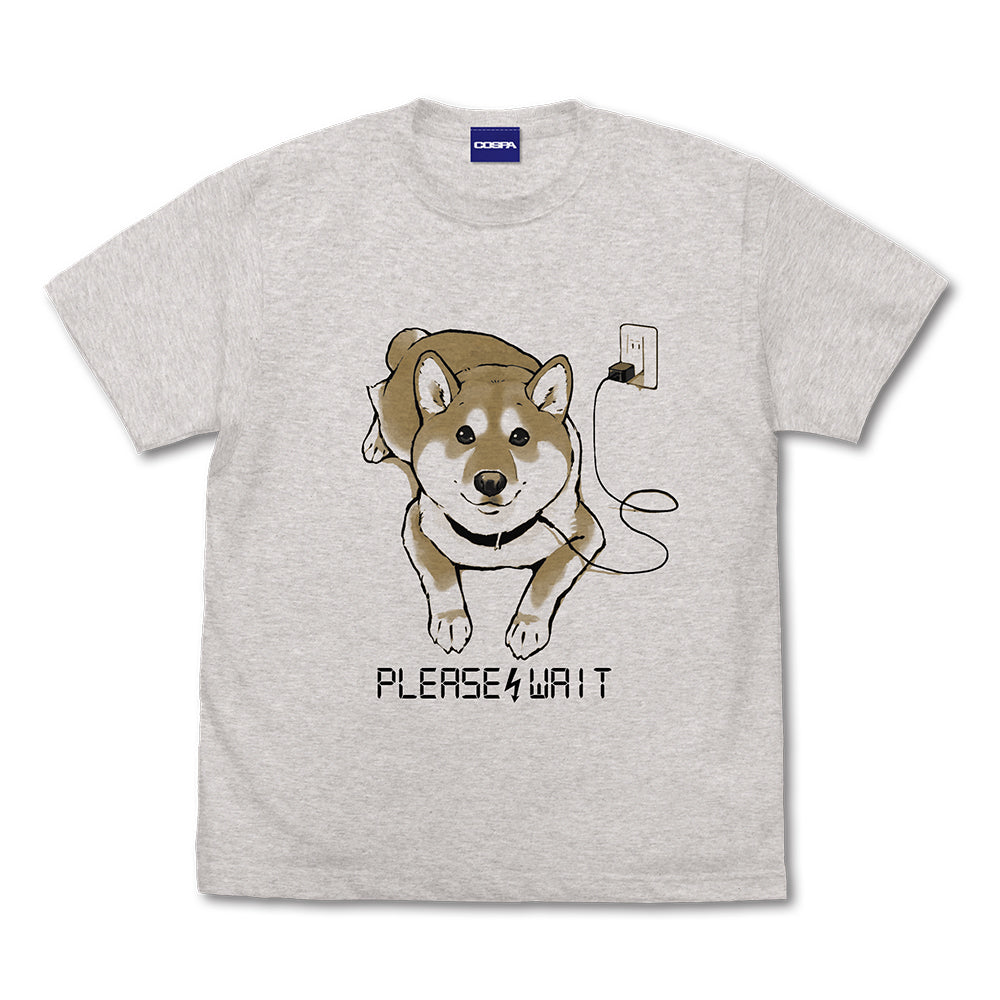 世界の終わりに柴犬と 只今充電中 Tシャツ/OATMEAL-S - 公式商品画像 | AniSmile