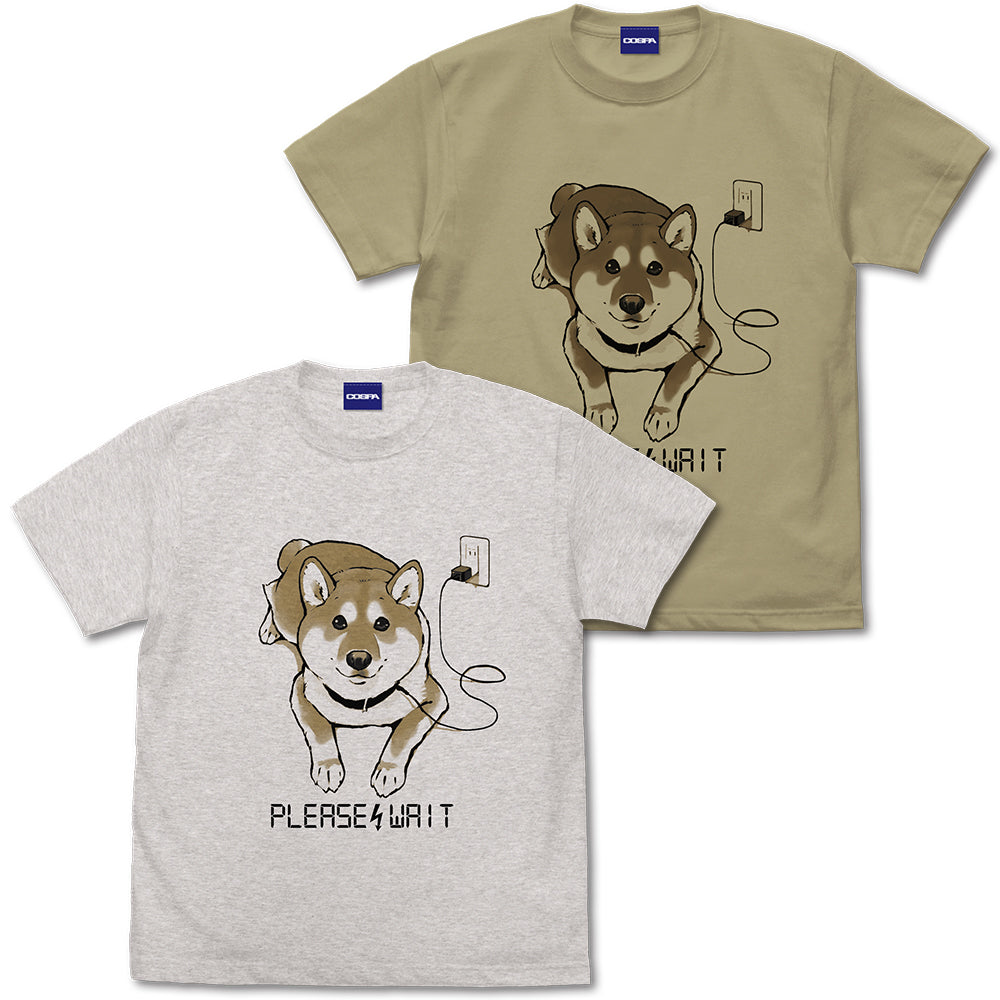世界の終わりに柴犬と 只今充電中 Tシャツ/OATMEAL-S 画像 2 | AniSmile