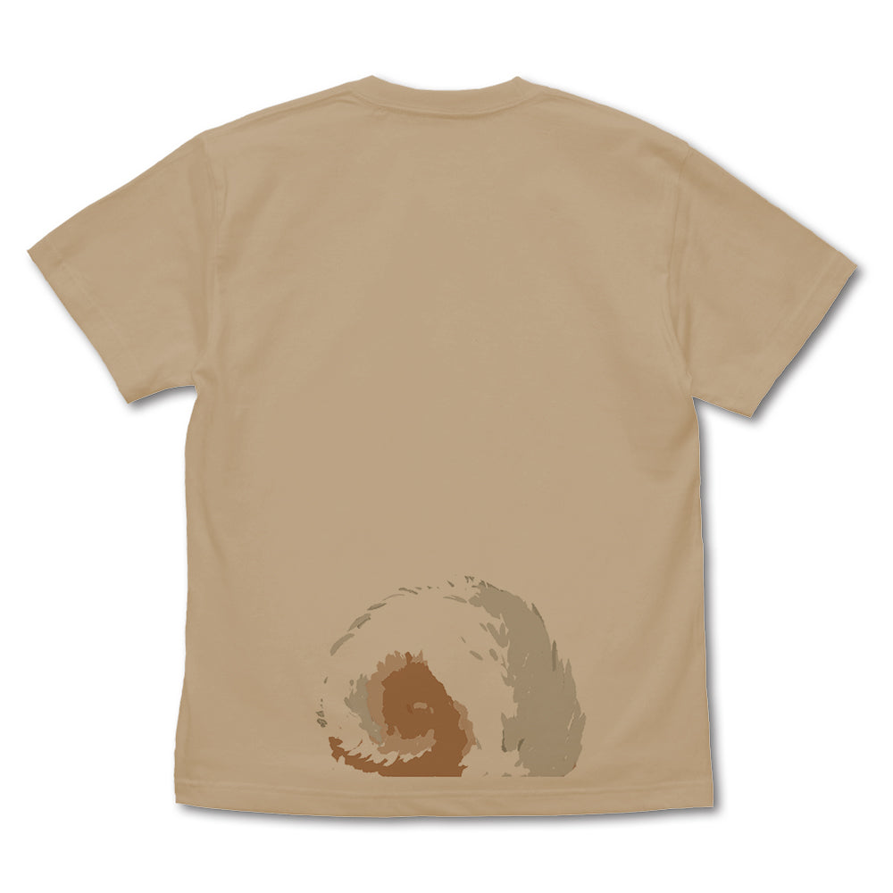 世界の終わりに柴犬と 石原雄先生デザイン ハルさん突撃 Tシャツ/LIGHT BEIGE-S 画像 2 | AniSmile
