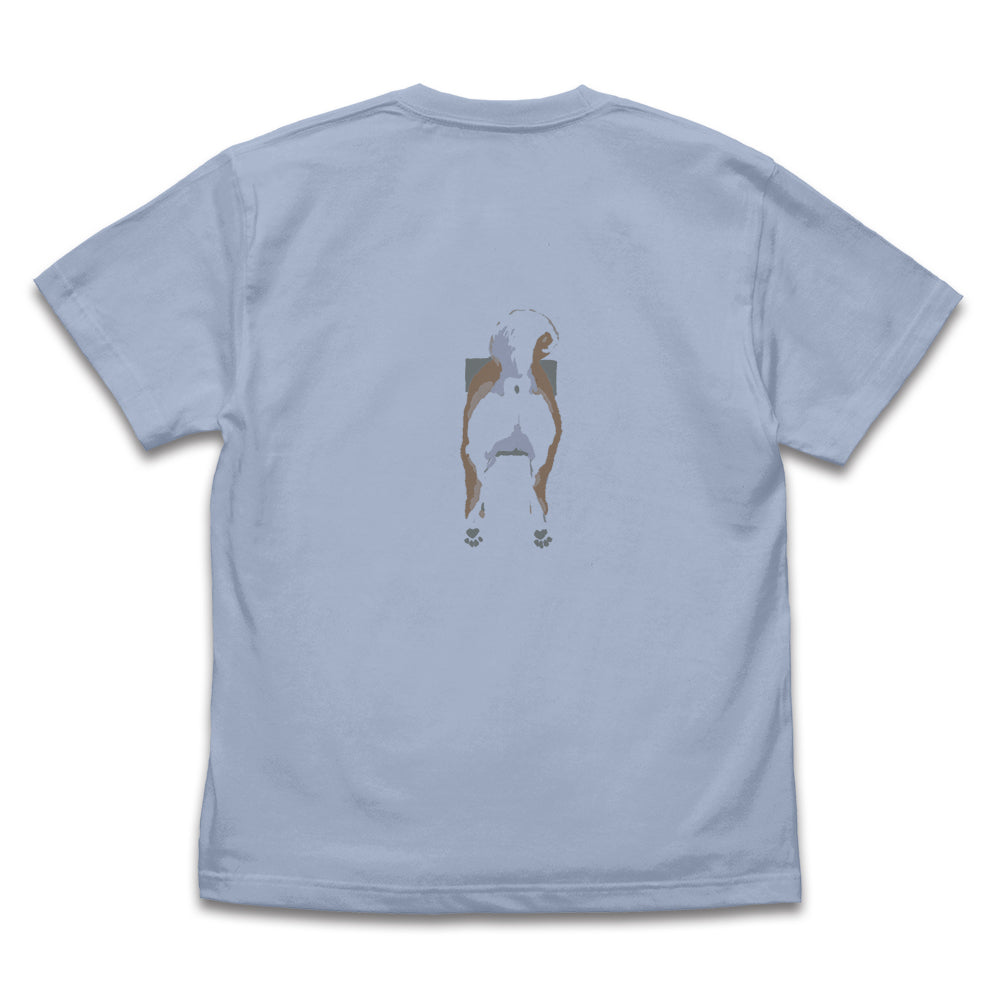 世界の終わりに柴犬と 石原雄先生デザイン 壁とハルさん Tシャツ/ACID BLUE-S 画像 2 | AniSmile