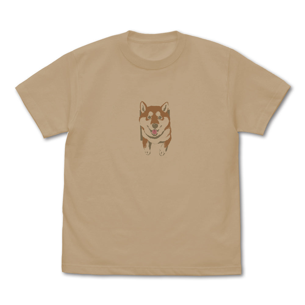 世界の終わりに柴犬と 石原雄先生デザイン 壁とハルさん Tシャツ/LIGHT BEIGE-S - 公式商品画像 | AniSmile