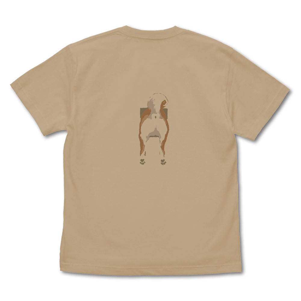 世界の終わりに柴犬と 石原雄先生デザイン 壁とハルさん Tシャツ/LIGHT BEIGE-S 画像 2 | AniSmile