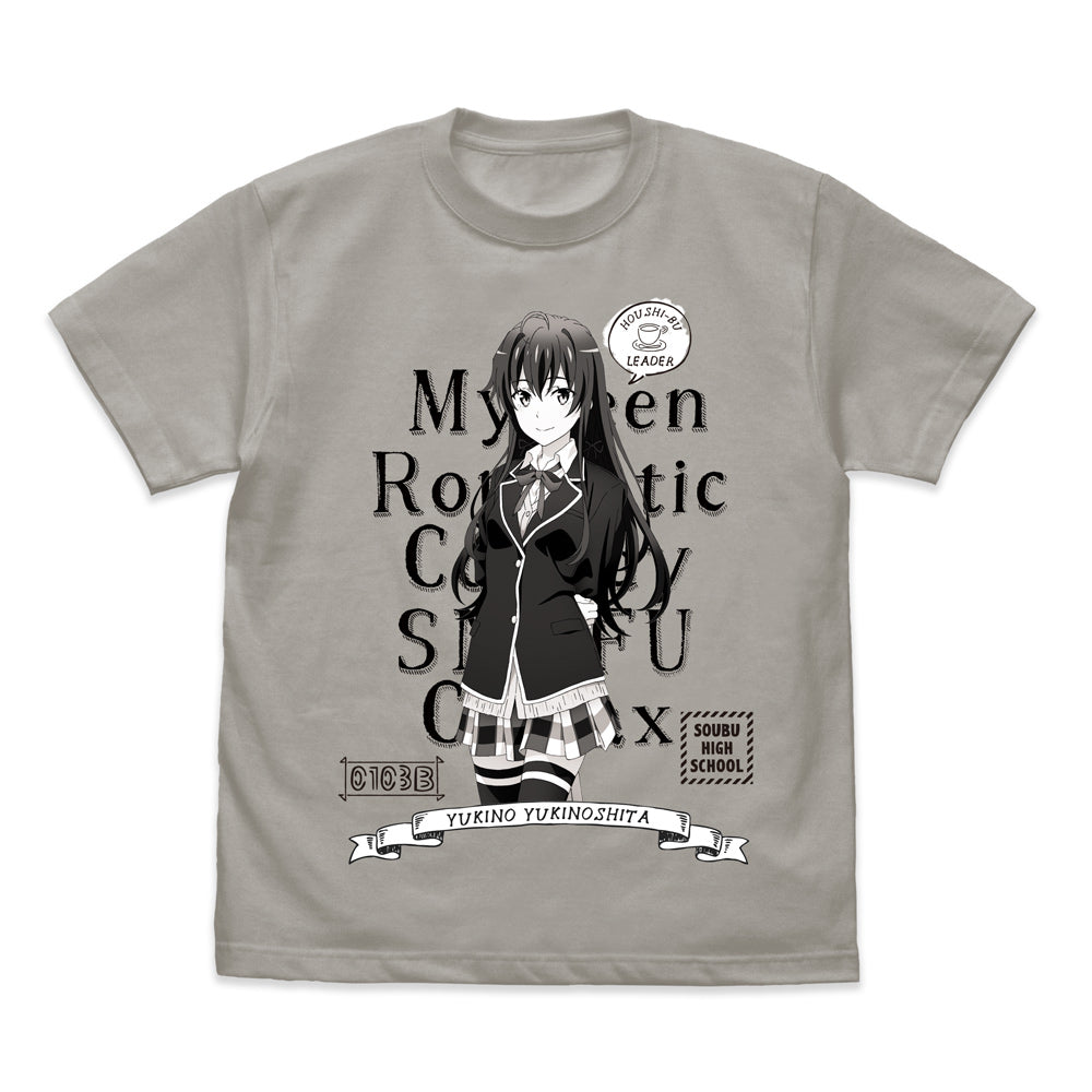 やはり俺の青春ラブコメはまちがっている。完 雪乃 Tシャツ/LIGHT GRAY-S - 公式商品画像 | AniSmile