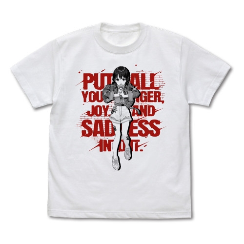 ガールズバンドクライ 井芹仁菜「全部ぶちこめ。」 Tシャツ/WHITE-XL 画像 2 | AniSmile