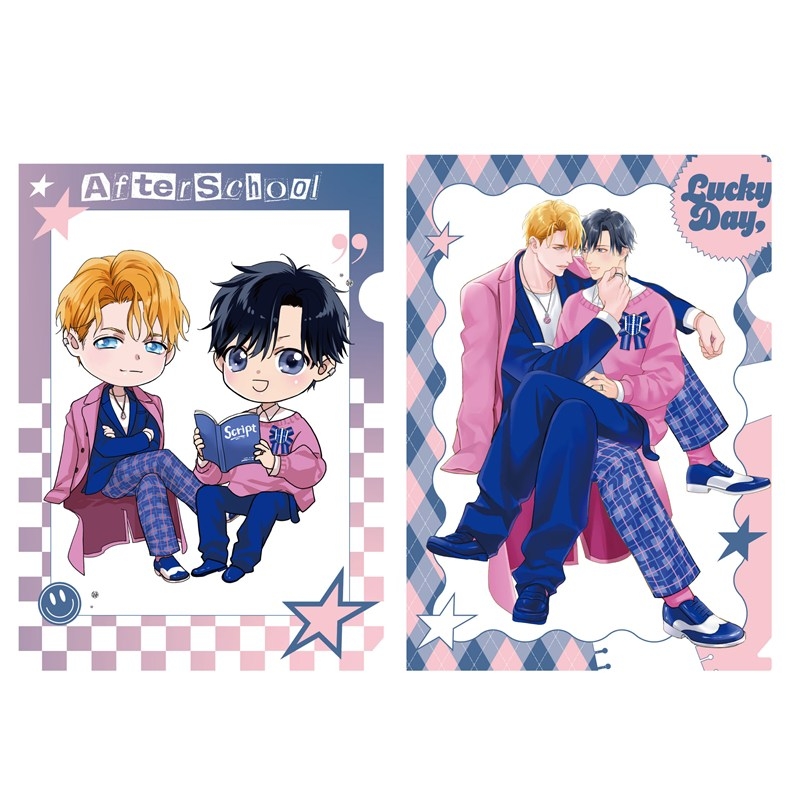 クリアファイルセット PINK/NAVY TRAD. CLUB ver. ベッドイン・ルール - 公式商品画像 | AniSmile