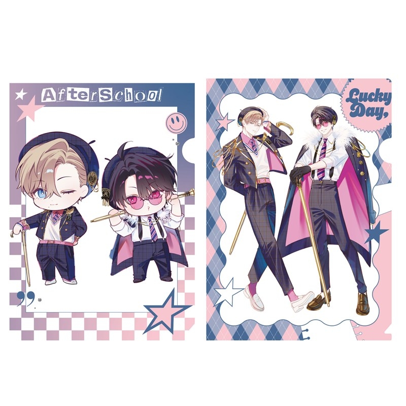 クリアファイルセット PINK/NAVY TRAD. CLUB ver. エンドロールは地獄まで - 公式商品画像 | AniSmile