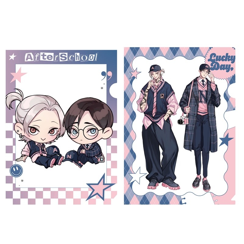 クリアファイルセット PINK/NAVY TRAD. CLUB ver. 愛の刺青 - 公式商品画像 | AniSmile