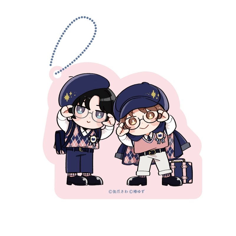 アクリルブロックチャーム PINK/NAVY TRAD. CLUB ver. みなと商事コインランドリー - 公式商品画像 | AniSmile