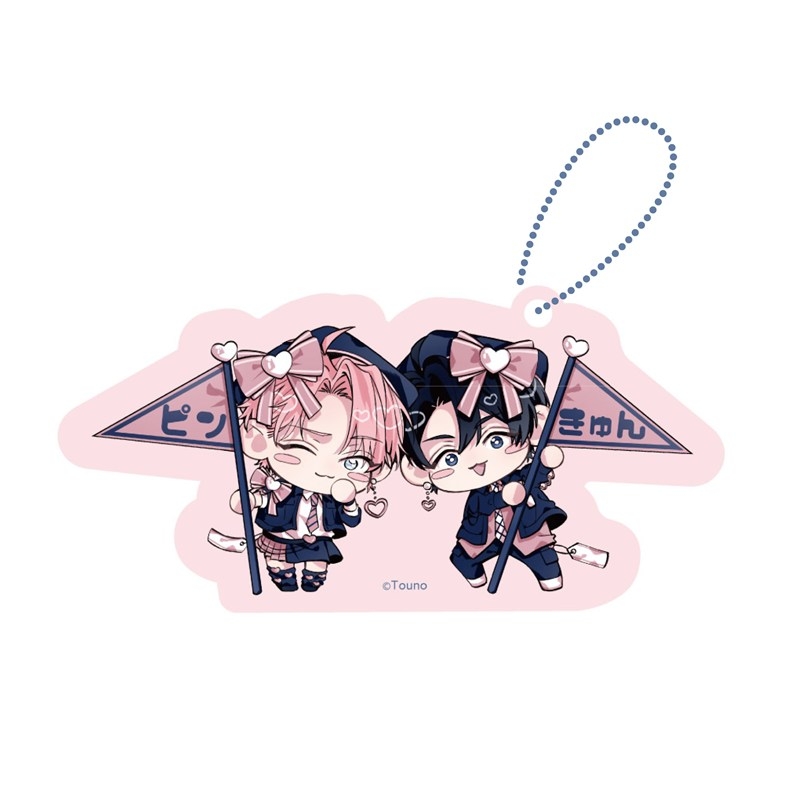 アクリルブロックチャーム PINK/NAVY TRAD. CLUB ver. ピンクにきゅんしていいですか - 公式商品画像 | AniSmile