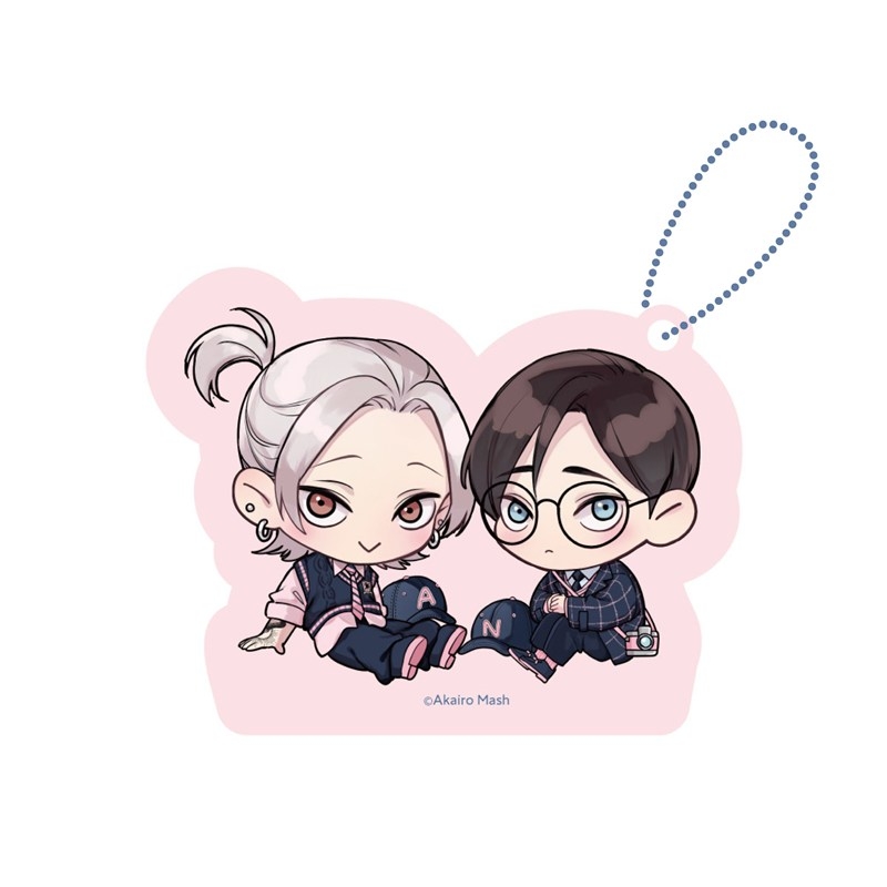 アクリルブロックチャーム PINK/NAVY TRAD. CLUB ver. 愛の刺青 - 公式商品画像 | AniSmile