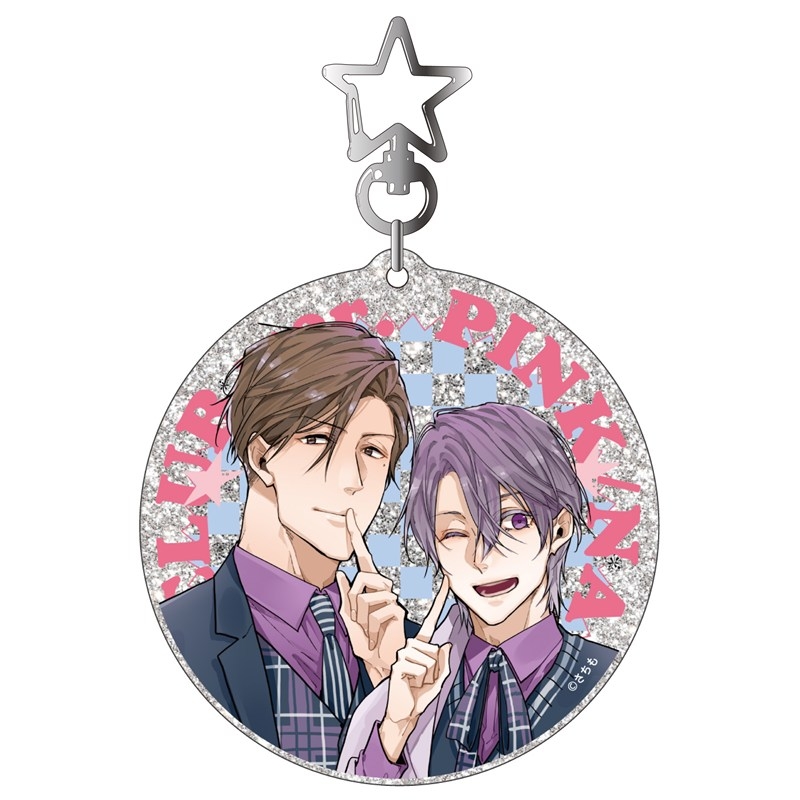 ラメアクリルキーホルダー PINK/NAVY TRAD. CLUB ver. 好いも甘いも - 公式商品画像 | AniSmile