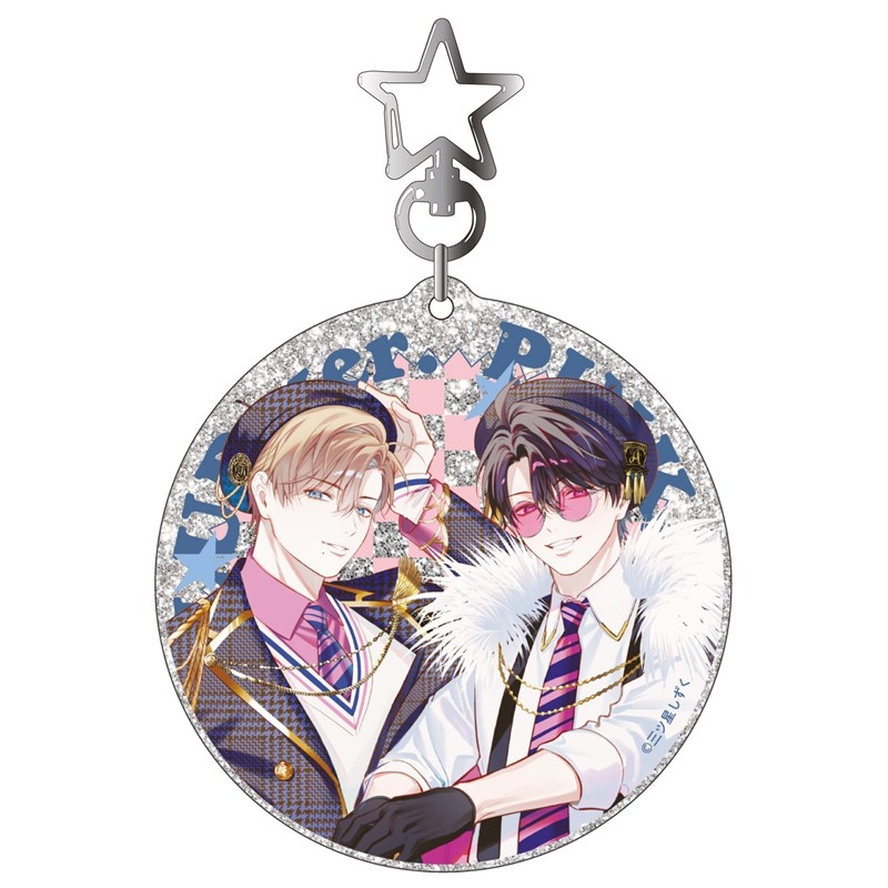 ラメアクリルキーホルダー PINK/NAVY TRAD. CLUB ver. エンドロールは地獄まで - 公式商品画像 | AniSmile