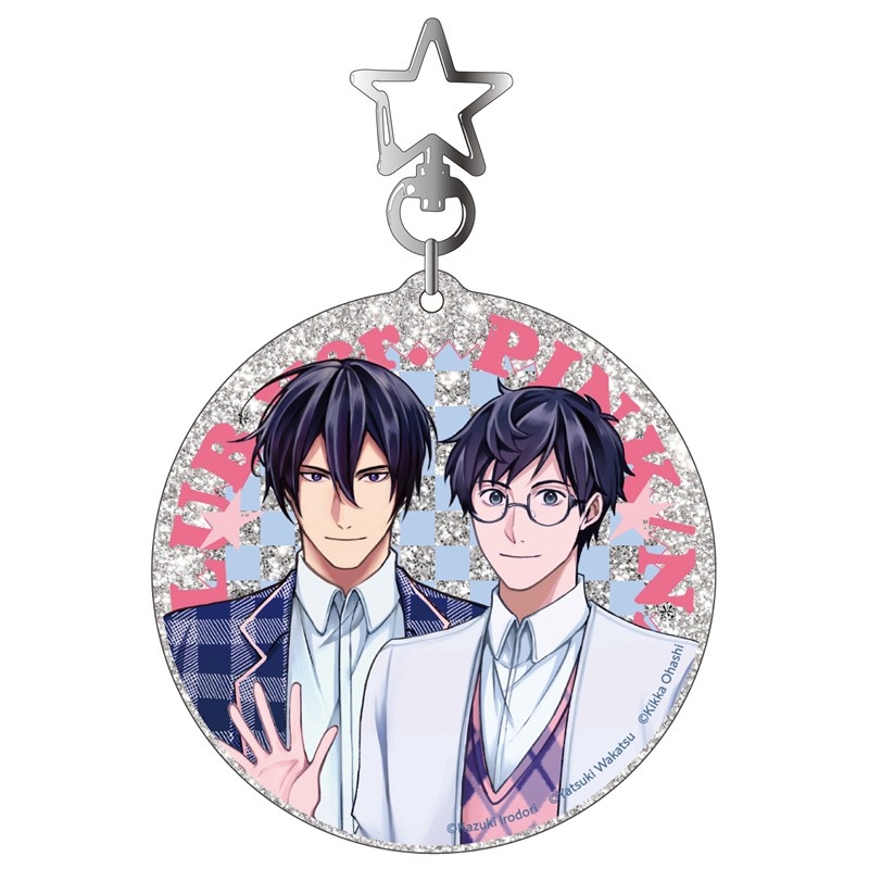 ラメアクリルキーホルダー PINK/NAVY TRAD. CLUB ver. 異世界の沙汰は社畜次第 - 公式商品画像 | AniSmile