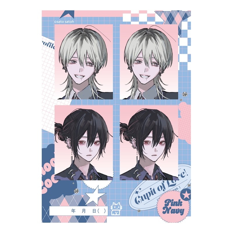 プリントフォト風シール PINK/NAVY TRAD. CLUB ver. 666DOPES - 公式商品画像 | AniSmile