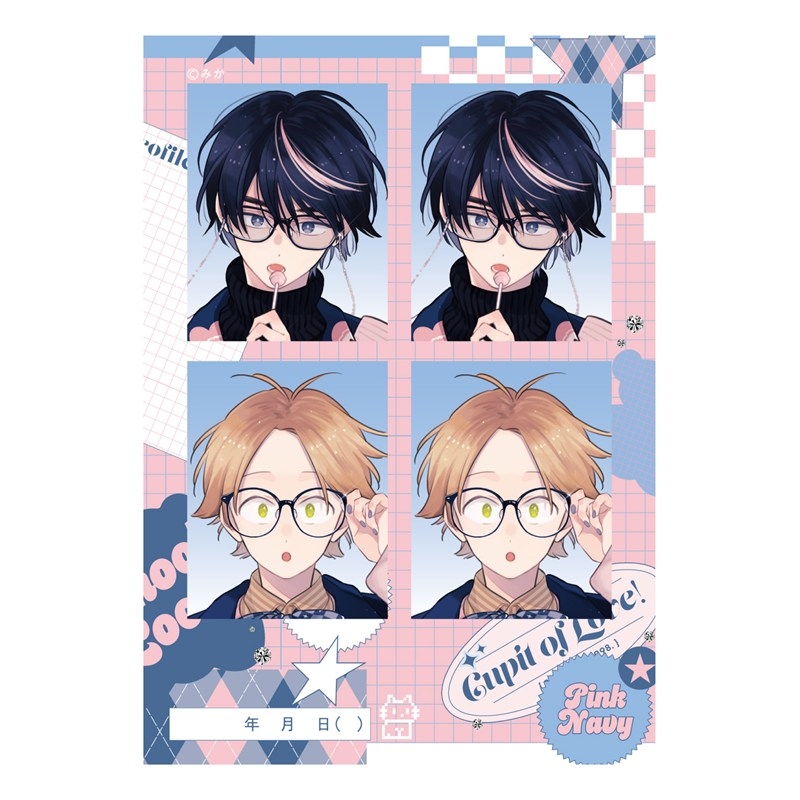 プリントフォト風シール PINK/NAVY TRAD. CLUB ver. 君には届かない。 - 公式商品画像 | AniSmile