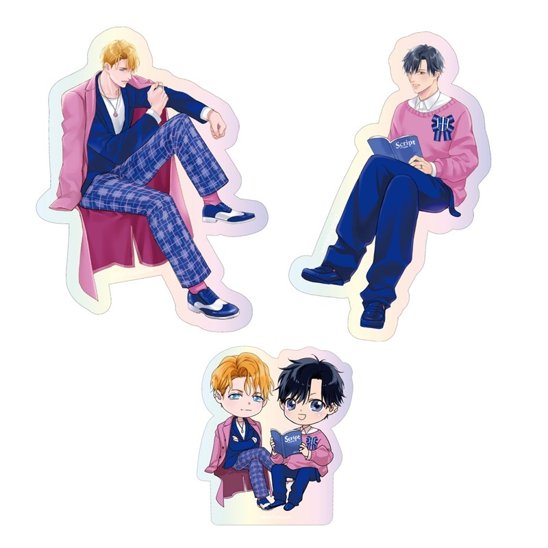 オーロラステッカーセット PINK/NAVY TRAD. CLUB ver. ベッドイン・ルール - 公式商品画像 | AniSmile