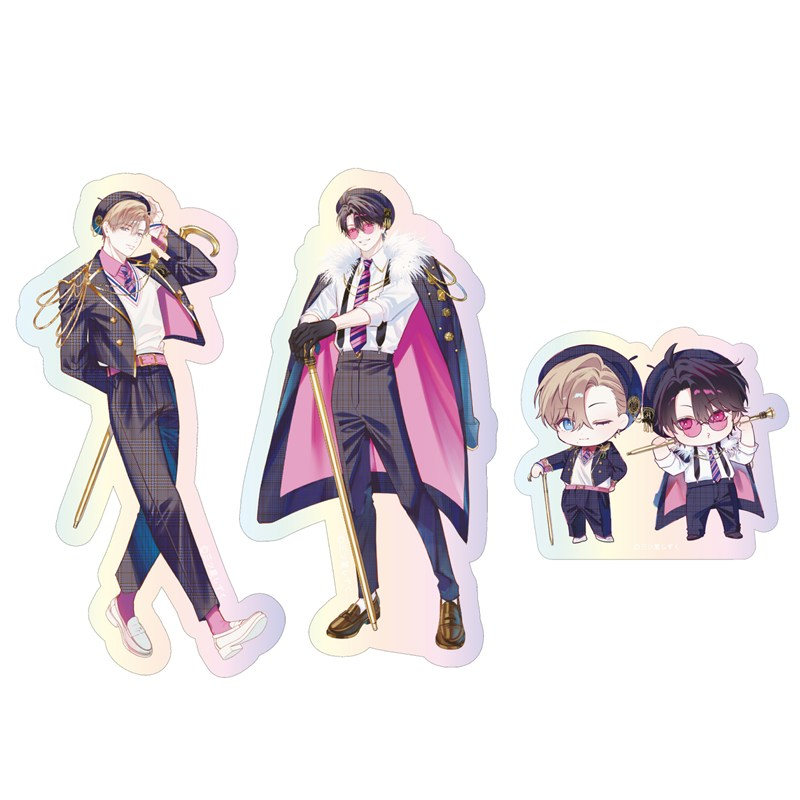 オーロラステッカーセット PINK/NAVY TRAD. CLUB ver. エンドロールは地獄まで - 公式商品画像 | AniSmile